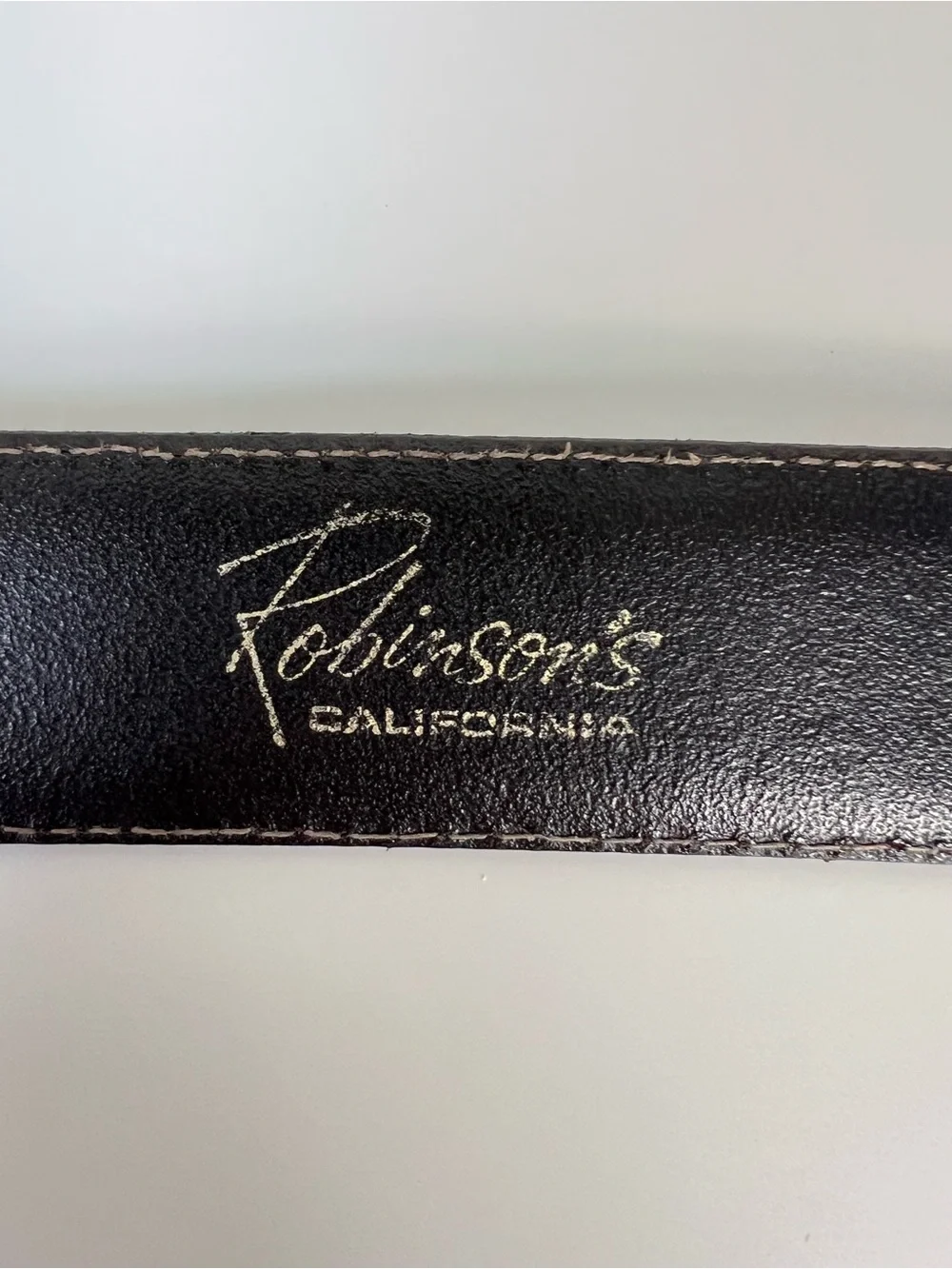 VTG Robinson’s California Venezia Glove Leather Brown Belt Size 32 Preppy Casual